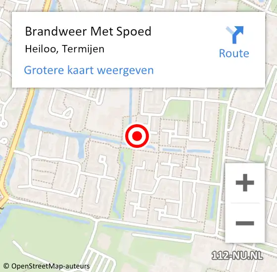 Locatie op kaart van de 112 melding: Brandweer Met Spoed Naar Heiloo, Termijen op 28 september 2022 09:34