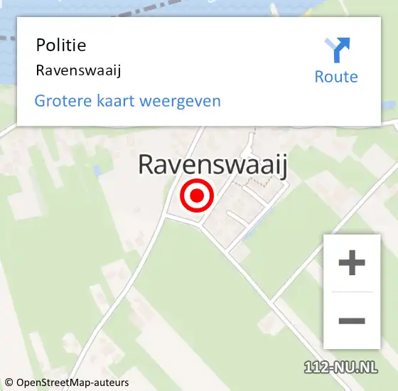 Locatie op kaart van de 112 melding: Politie Ravenswaaij op 30 juli 2014 17:15