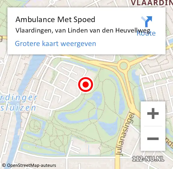 Locatie op kaart van de 112 melding: Ambulance Met Spoed Naar Vlaardingen, van Linden van den Heuvellweg op 28 september 2022 15:48