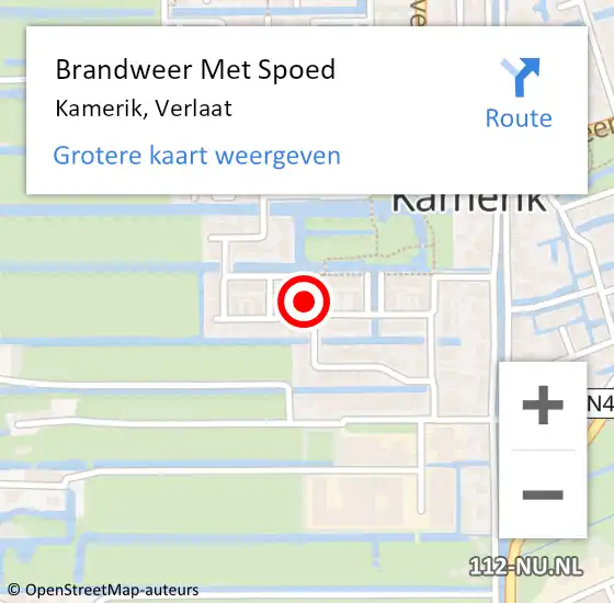 Locatie op kaart van de 112 melding: Brandweer Met Spoed Naar Kamerik, Verlaat op 28 september 2022 16:51