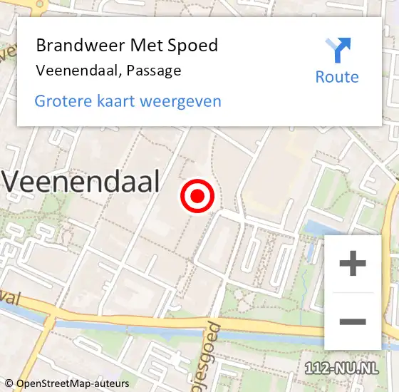 Locatie op kaart van de 112 melding: Brandweer Met Spoed Naar Veenendaal, Passage op 28 september 2022 18:54