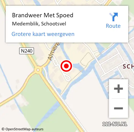 Locatie op kaart van de 112 melding: Brandweer Met Spoed Naar Medemblik, Schootsvel op 28 september 2022 21:26