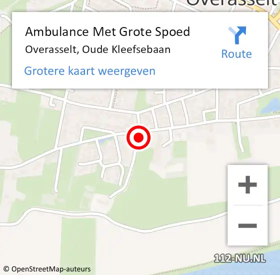 Locatie op kaart van de 112 melding: Ambulance Met Grote Spoed Naar Overasselt, Oude Kleefsebaan op 28 september 2022 22:49