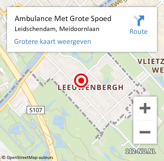 Locatie op kaart van de 112 melding: Ambulance Met Grote Spoed Naar Leidschendam, Meidoornlaan op 28 september 2022 23:45