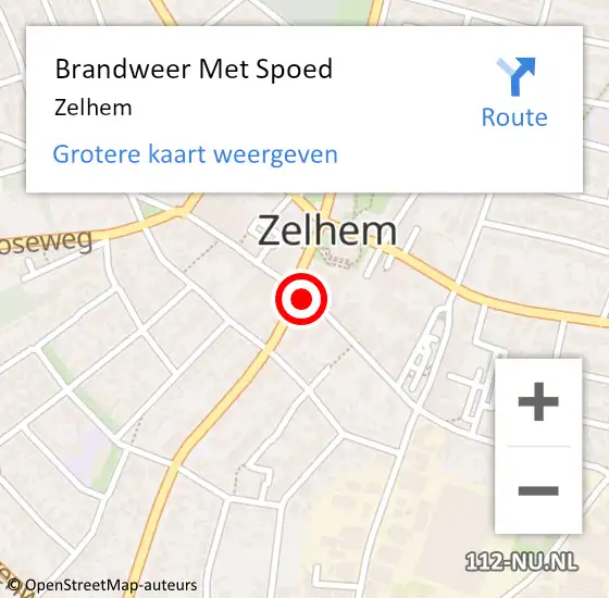 Locatie op kaart van de 112 melding: Brandweer Met Spoed Naar Zelhem op 29 september 2022 08:47