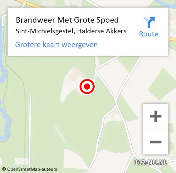 Locatie op kaart van de 112 melding: Brandweer Met Grote Spoed Naar Sint-Michielsgestel, Halderse Akkers op 29 september 2022 10:32