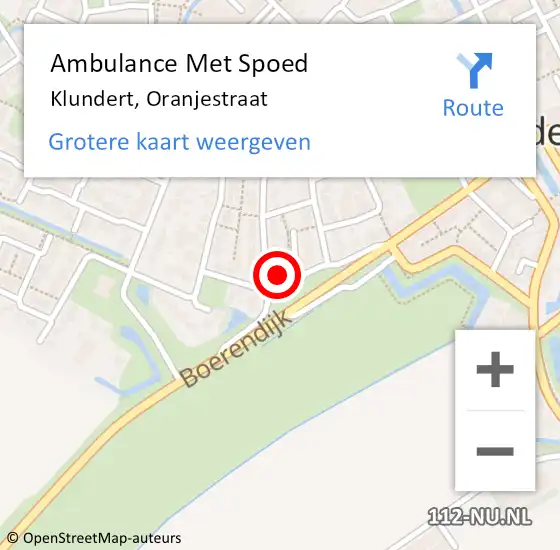 Locatie op kaart van de 112 melding: Ambulance Met Spoed Naar Klundert, Oranjestraat op 30 juli 2014 21:07