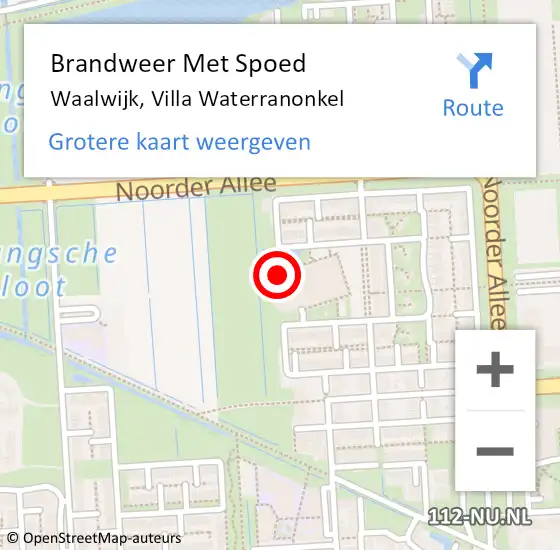 Locatie op kaart van de 112 melding: Brandweer Met Spoed Naar Waalwijk, Villa Waterranonkel op 29 september 2022 18:18