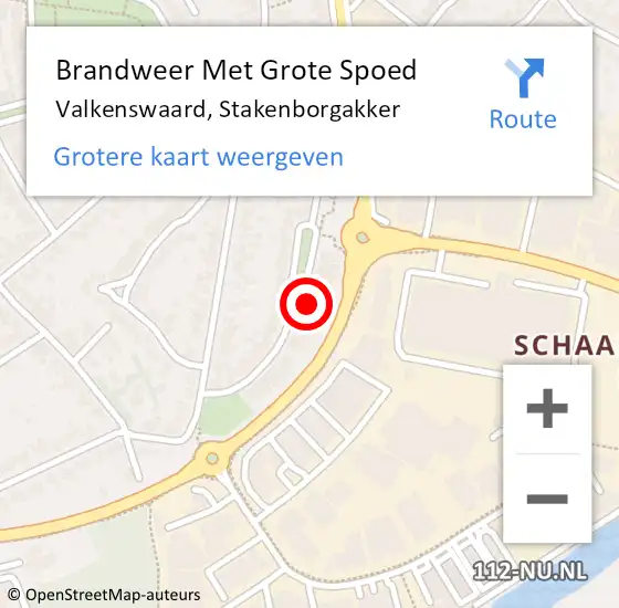 Locatie op kaart van de 112 melding: Brandweer Met Grote Spoed Naar Valkenswaard, Stakenborgakker op 30 september 2022 03:25