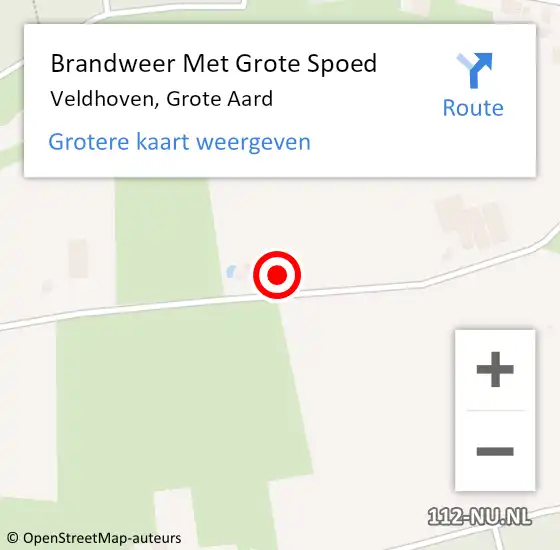 Locatie op kaart van de 112 melding: Brandweer Met Grote Spoed Naar Veldhoven, Grote Aard op 30 september 2022 07:02