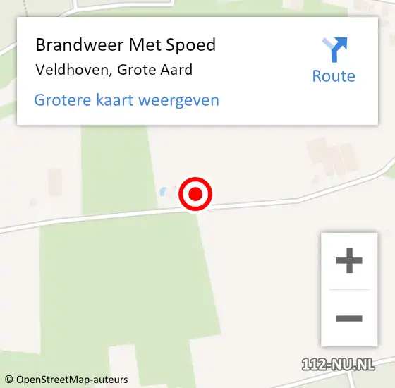 Locatie op kaart van de 112 melding: Brandweer Met Spoed Naar Veldhoven, Grote Aard op 30 september 2022 07:05