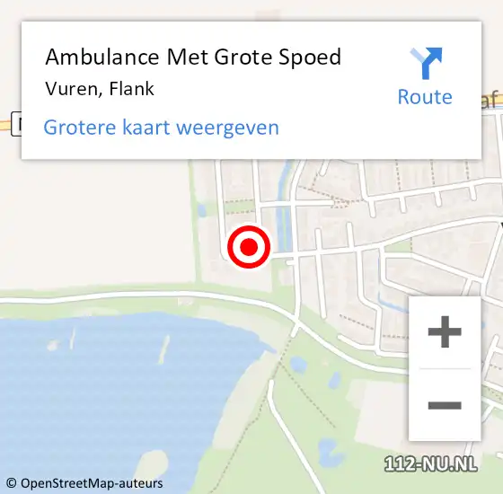 Locatie op kaart van de 112 melding: Ambulance Met Grote Spoed Naar Vuren, Flank op 30 september 2022 10:22