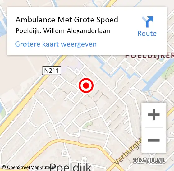 Locatie op kaart van de 112 melding: Ambulance Met Grote Spoed Naar Poeldijk, Willem-Alexanderlaan op 30 september 2022 10:37