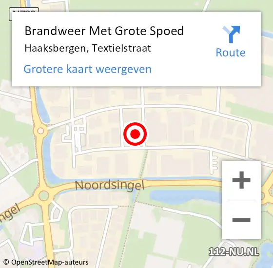 Locatie op kaart van de 112 melding: Brandweer Met Grote Spoed Naar Haaksbergen, Textielstraat op 30 september 2022 16:41