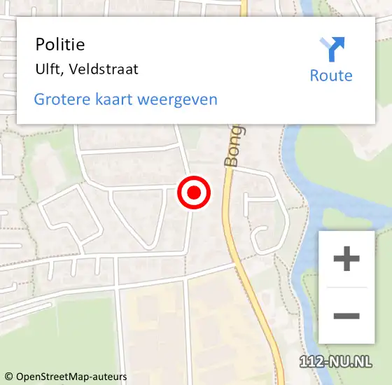 Locatie op kaart van de 112 melding: Politie Ulft, Veldstraat op 30 september 2022 17:14