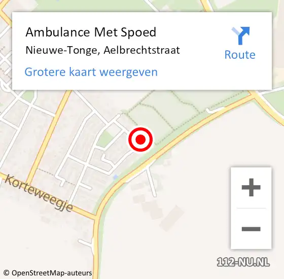 Locatie op kaart van de 112 melding: Ambulance Met Spoed Naar Nieuwe-Tonge, Aelbrechtstraat op 30 september 2022 19:11