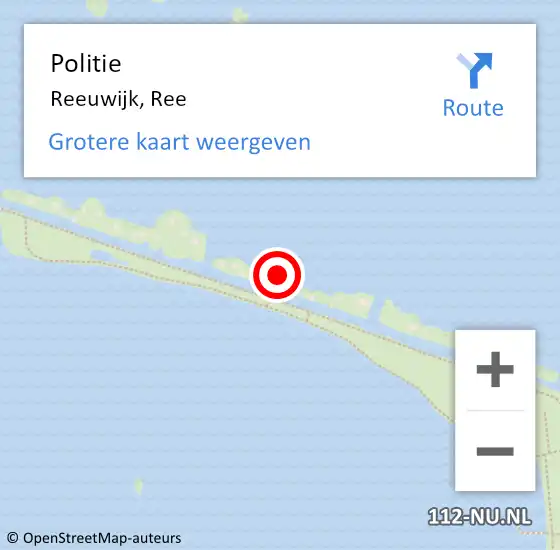 Locatie op kaart van de 112 melding: Politie Reeuwijk, Ree op 30 september 2022 19:18