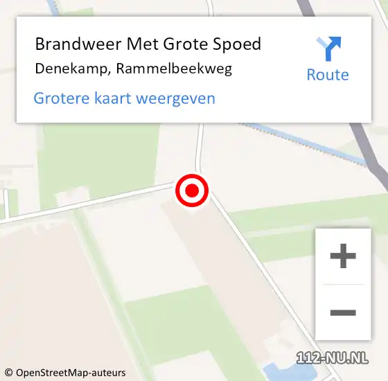 Locatie op kaart van de 112 melding: Brandweer Met Grote Spoed Naar Denekamp, Rammelbeekweg op 30 september 2022 20:30