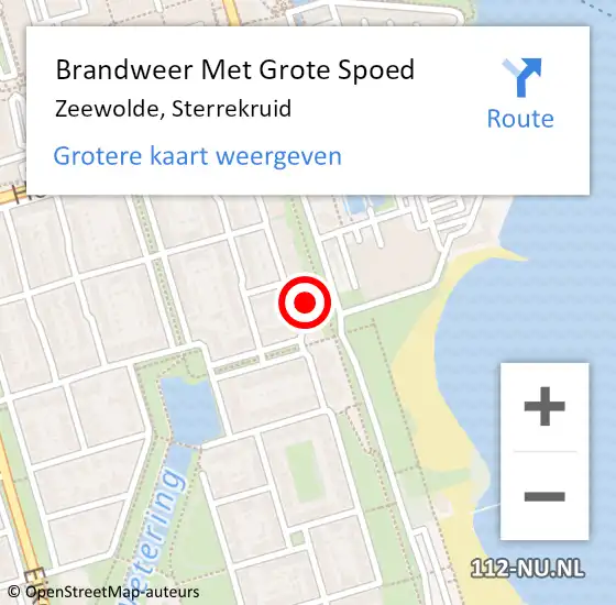 Locatie op kaart van de 112 melding: Brandweer Met Grote Spoed Naar Zeewolde, Sterrekruid op 1 oktober 2022 00:33