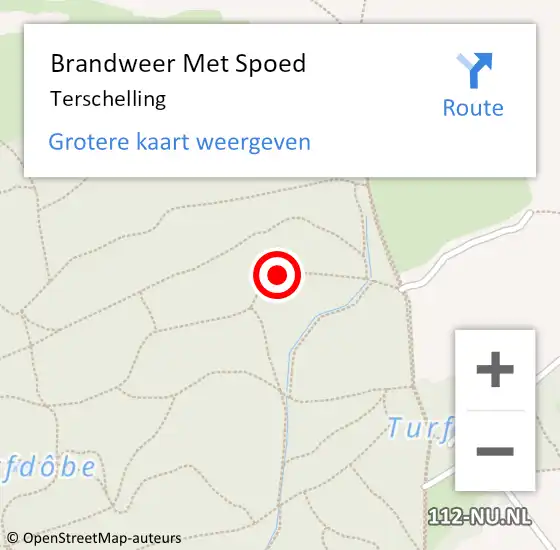 Locatie op kaart van de 112 melding: Brandweer Met Spoed Naar Terschelling op 31 juli 2014 03:18