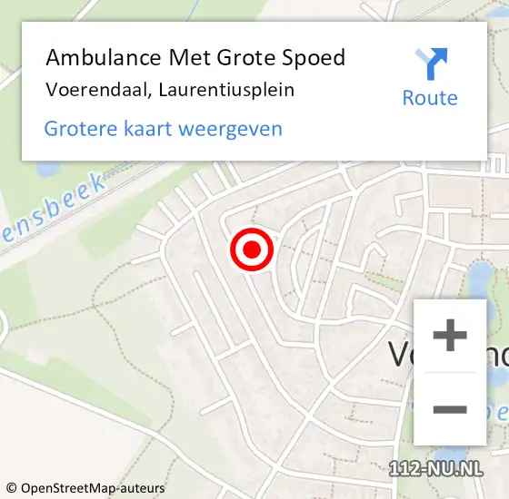 Locatie op kaart van de 112 melding: Ambulance Met Grote Spoed Naar Voerendaal, Laurentiusplein op 31 juli 2014 04:47