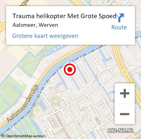 Locatie op kaart van de 112 melding: Trauma helikopter Met Grote Spoed Naar Aalsmeer, Werven op 1 oktober 2022 11:39