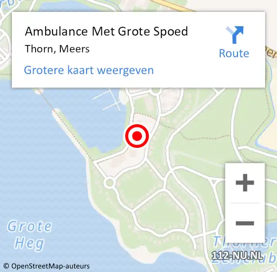 Locatie op kaart van de 112 melding: Ambulance Met Grote Spoed Naar Thorn, Meers op 1 oktober 2022 13:14