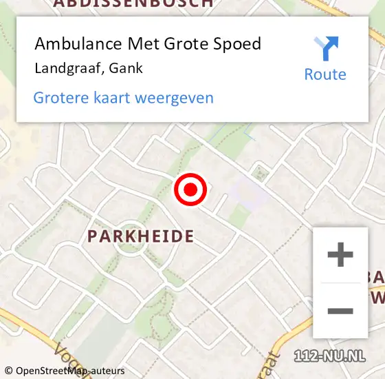 Locatie op kaart van de 112 melding: Ambulance Met Grote Spoed Naar Landgraaf, Gank op 31 juli 2014 06:34