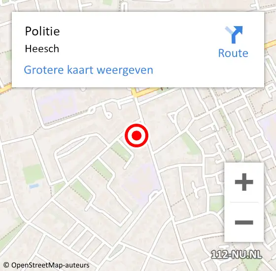 Locatie op kaart van de 112 melding: Politie Heesch op 1 oktober 2022 19:04