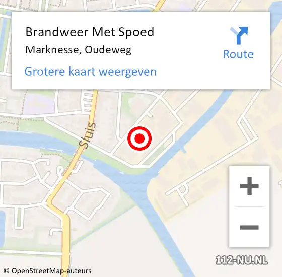 Locatie op kaart van de 112 melding: Brandweer Met Spoed Naar Marknesse, Oudeweg op 31 juli 2014 08:11