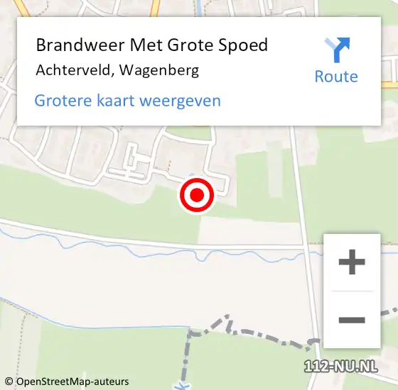 Locatie op kaart van de 112 melding: Brandweer Met Grote Spoed Naar Achterveld, Wagenberg op 2 oktober 2022 08:42