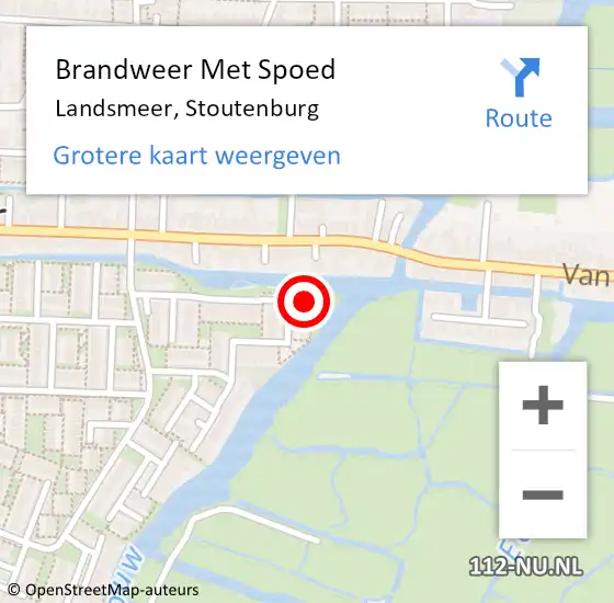 Locatie op kaart van de 112 melding: Brandweer Met Spoed Naar Landsmeer, Stoutenburg op 2 oktober 2022 10:27