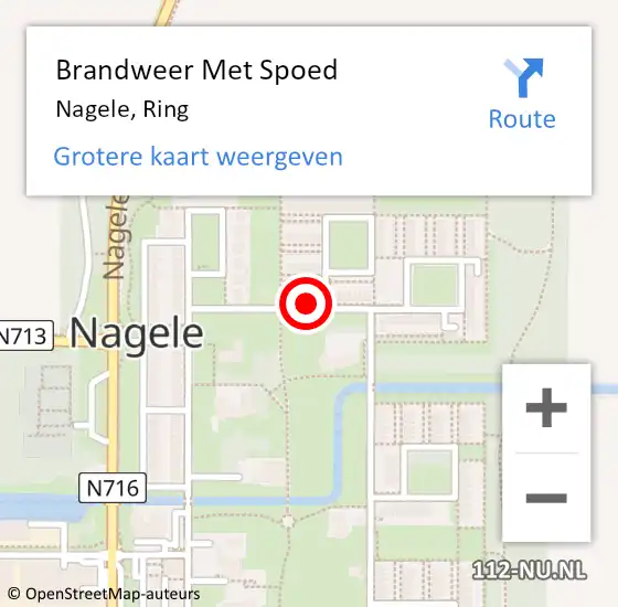 Locatie op kaart van de 112 melding: Brandweer Met Spoed Naar Nagele, Ring op 2 oktober 2022 13:22