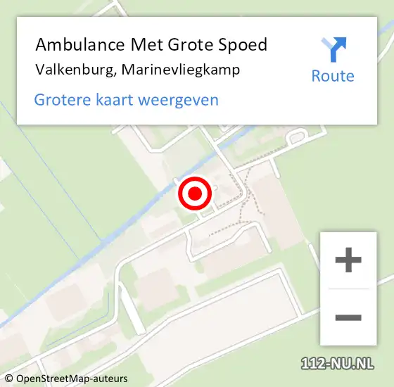 Locatie op kaart van de 112 melding: Ambulance Met Grote Spoed Naar Valkenburg, Marinevliegkamp op 2 oktober 2022 18:25