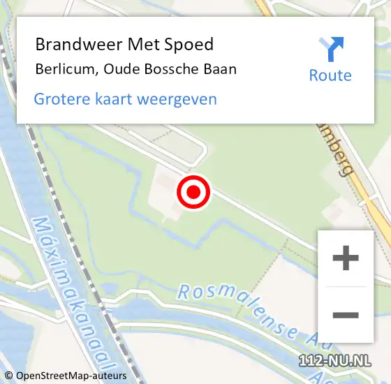 Locatie op kaart van de 112 melding: Brandweer Met Spoed Naar Berlicum, Oude Bossche Baan op 2 oktober 2022 22:10