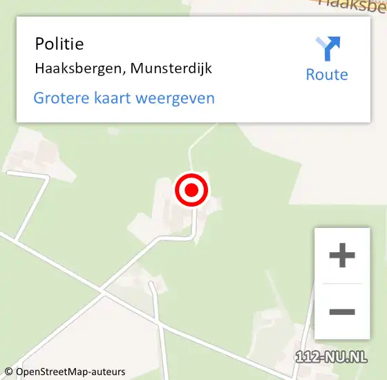 Locatie op kaart van de 112 melding: Politie Haaksbergen, Munsterdijk op 3 oktober 2022 15:43