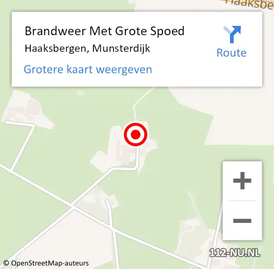 Locatie op kaart van de 112 melding: Brandweer Met Grote Spoed Naar Haaksbergen, Munsterdijk op 3 oktober 2022 15:46