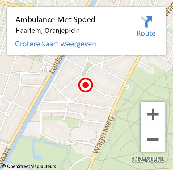 Locatie op kaart van de 112 melding: Ambulance Met Spoed Naar Haarlem, Oranjeplein op 3 oktober 2022 21:21