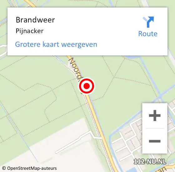 Locatie op kaart van de 112 melding: Brandweer Pijnacker op 4 oktober 2022 00:47