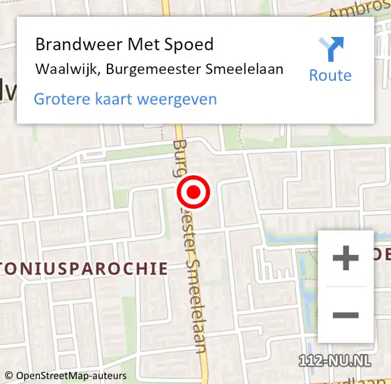Locatie op kaart van de 112 melding: Brandweer Met Spoed Naar Waalwijk, Burgemeester Smeelelaan op 4 oktober 2022 01:21