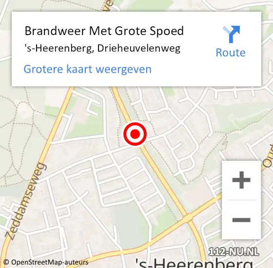 Locatie op kaart van de 112 melding: Brandweer Met Grote Spoed Naar 's-Heerenberg, Drieheuvelenweg op 31 juli 2014 11:50