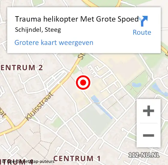 Locatie op kaart van de 112 melding: Trauma helikopter Met Grote Spoed Naar Schijndel, Steeg op 4 oktober 2022 10:56