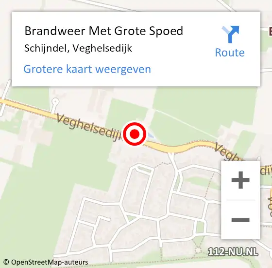 Locatie op kaart van de 112 melding: Brandweer Met Grote Spoed Naar Schijndel, Veghelsedijk op 4 oktober 2022 15:25