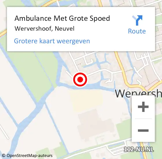 Locatie op kaart van de 112 melding: Ambulance Met Grote Spoed Naar Wervershoof, Neuvel op 5 oktober 2022 18:55