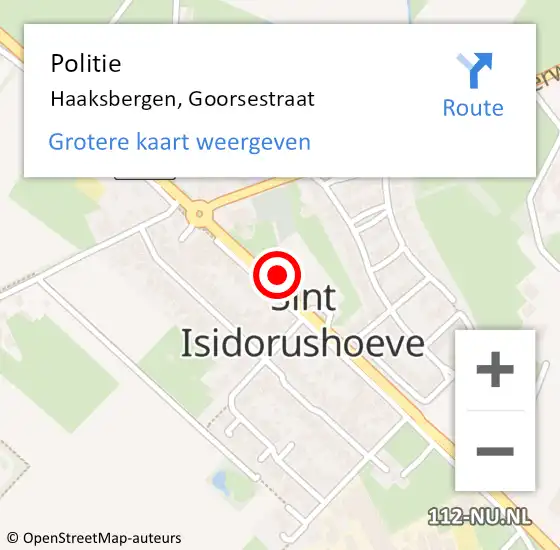 Locatie op kaart van de 112 melding: Politie Haaksbergen, Goorsestraat op 5 oktober 2022 19:31