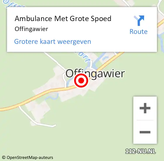 Locatie op kaart van de 112 melding: Ambulance Met Grote Spoed Naar Offingawier op 31 juli 2014 15:00