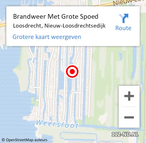 Locatie op kaart van de 112 melding: Brandweer Met Grote Spoed Naar Loosdrecht, Nieuw-Loosdrechtsedijk op 6 oktober 2022 14:40