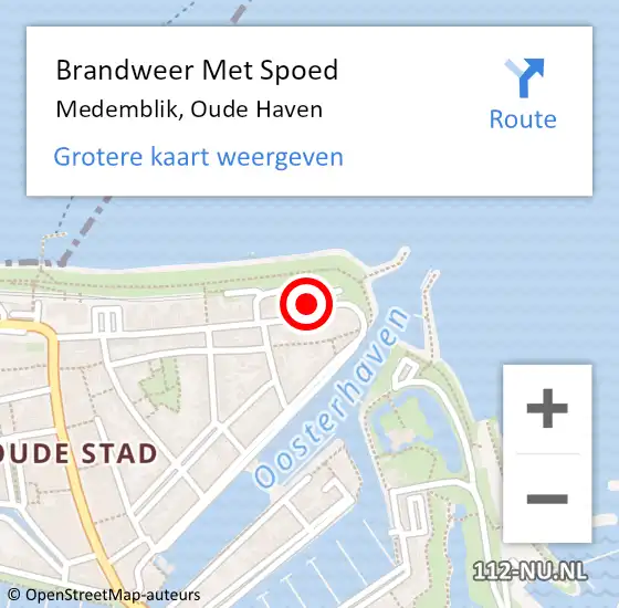 Locatie op kaart van de 112 melding: Brandweer Met Spoed Naar Medemblik, Oude Haven op 6 oktober 2022 18:08