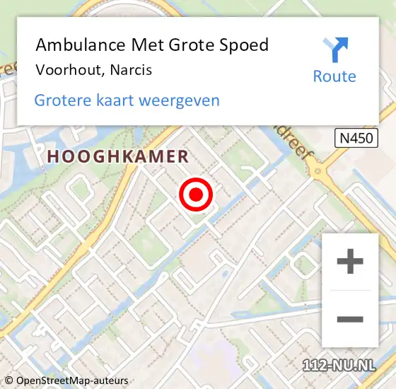 Locatie op kaart van de 112 melding: Ambulance Met Grote Spoed Naar Voorhout, Narcis op 7 oktober 2022 00:49