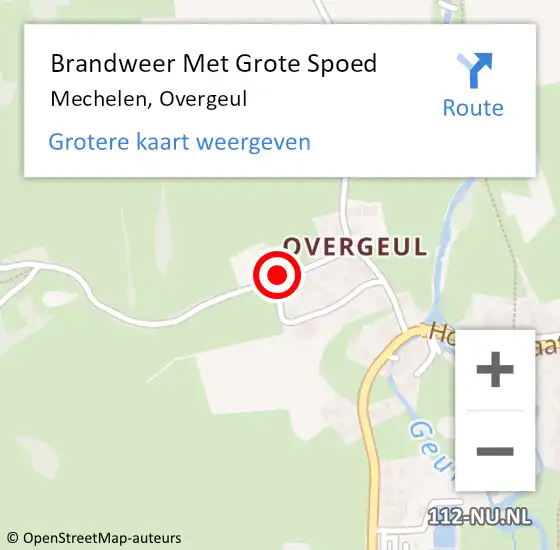 Locatie op kaart van de 112 melding: Brandweer Met Grote Spoed Naar Mechelen, Overgeul op 8 oktober 2022 12:31